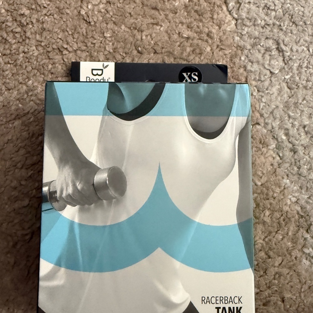 Boody Racerback White Tank Top XS